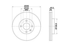61456.10_диск тормозной передний вентилир Aveo 1.2-1.6 для CHEVROLET AVEO Наклонная задняя часть (T300) 1.3 D 2011-, код двигателя LDV, V см3 1248, кВт 55, л.с. 75, Дизель, Remsa 6145610